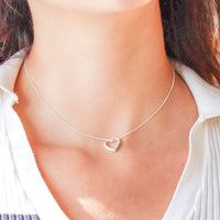 Heart Pendant Sterling Silver Necklace