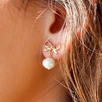 Bow Pearl Earrings
