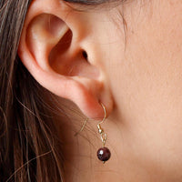 Garnet Drop Earrings