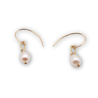 Pearl with Drawn Cable Earrings