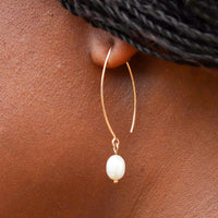 Pearl Drop Gold Filled Earrings