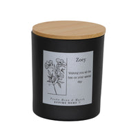 Floral Name with Message Candle