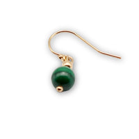 Malachite Circle Wire Earrings