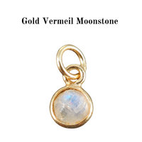Gold Vermeil Initial and Gemstone Necklace