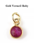 Gold Vermeil Initial and Gemstone Necklace