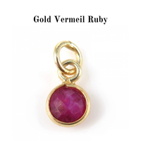Gold Vermeil Initial and Gemstone Necklace