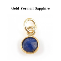 Gold Vermeil Initial and Gemstone Necklace