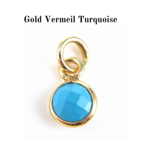 Gold Vermeil Initial and Gemstone Necklace