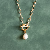 Pearl Drop Gold Filled Necklace