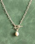Sterling Silver Pearl Drop Necklace