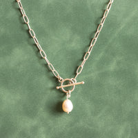 Sterling Silver Pearl Drop Necklace