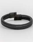 Black Leather Braid Bracelet