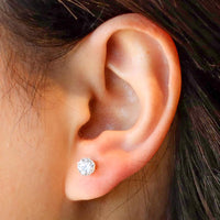 Brilliant White Stud Sterling Silver Earrings