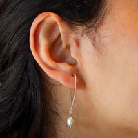 Pearl Drop Sterling Silver Earrings