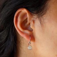 White Druzy Stone Earrings