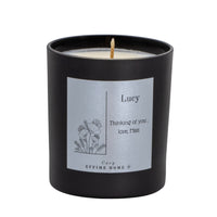 Flowers with Name and Message Candle