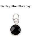 Sterling Silver Initial and Gemstone Necklace