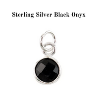 Sterling Silver Initial and Gemstone Necklace