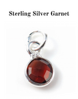 Sterling Silver Initial and Gemstone Necklace