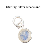 Sterling Silver Initial and Gemstone Necklace