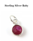 Sterling Silver Initial and Gemstone Necklace