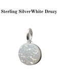 Sterling Silver Initial and Gemstone Necklace
