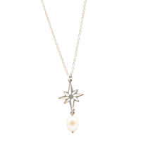 Pole Star with Pearl Drop Necklace