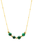 Malachite and Gold Chain Necklace