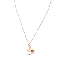 Silver Heart and Pearl Necklace