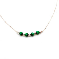 Malachite and Silver Necklace