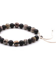 Jasper and Onyx with Silver Bracelet