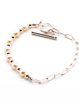 Silver Chain Pearl Bracelet