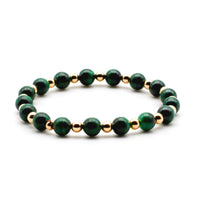 Malachite and Gold Stretch Bracelet