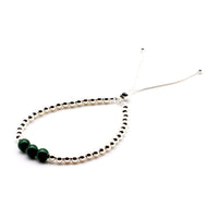 Silver and Malachite Bracelet