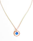 Cubic Zirconia Aqua Blue Pendant Necklace