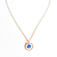 Cubic Zirconia Aqua Blue Pendant Necklace
