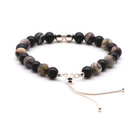 Jasper and Onyx with Silver Bracelet