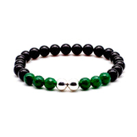Jade Agate and Onyx Bracelet