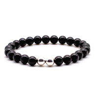Onyx and Silver Bracelet