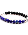 Lapis Lazuli and Onyx with Silver Bracelet