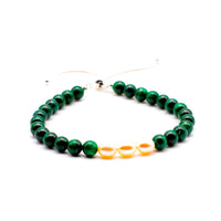 Malachite with Pearl Bracelet