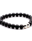 Onyx and Silver Bracelet