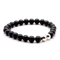 Onyx and Silver Bracelet