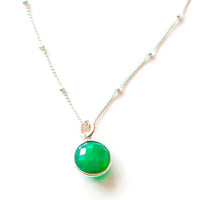 Green Onyx Pendant Necklace