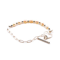 Silver Chain Pearl Bracelet