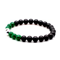 Jade Agate and Onyx Bracelet