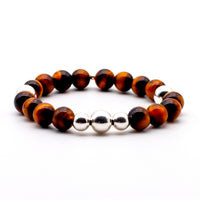 Silver and Tiger Eye Bracelet