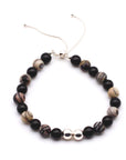 Jasper and Onyx with Silver Bracelet