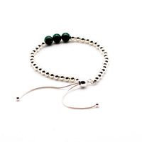 Silver and Malachite Bracelet