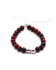 Red Tiger Eye and Silver Bracelet